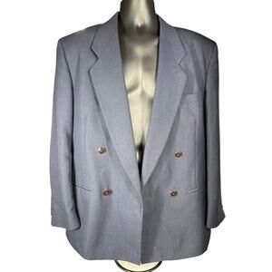 Vintage Cellini Collection Dark Navy Blue Men’s Blazer Tailored in USA 42